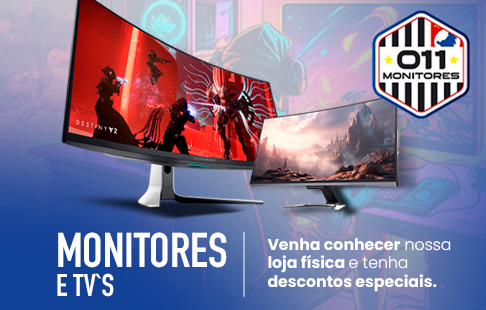 Banner quadrado de destaque da loja 011 Monitores no santaifigenia.shop