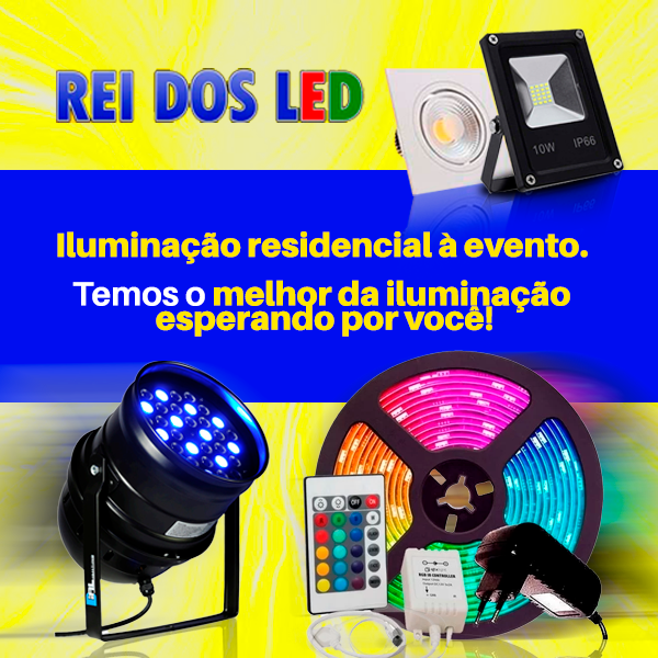 Banner retangular de destaque da loja Rei dos Led no santaifigenia.shop